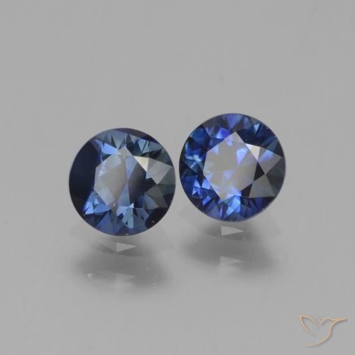Pedras preciosas de Safira Crepúsculo Azul natural de 1.12 ct, Redondo, VS