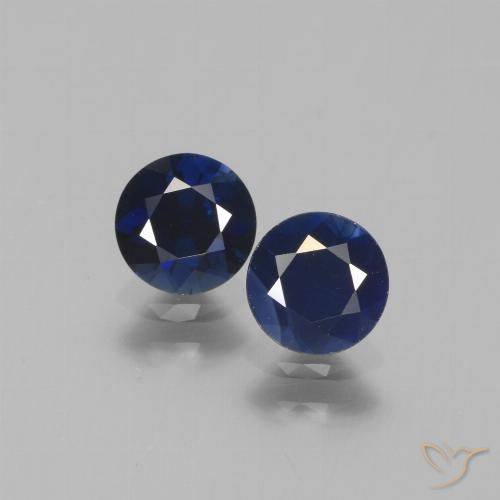 1.31ctw Natural Azul-marinho Safira, Redondo, VS