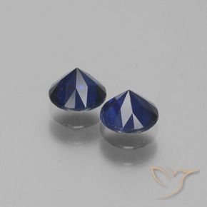 Pedras preciosas de Safira Azul-marinho natural de 1.31 ct, Redondo, VS