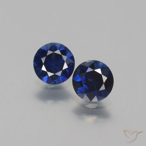 1.14ctw Natural Azul-marinho Safira, Redondo, VVS-VS