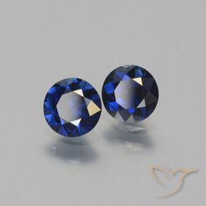 Pedras preciosas de Safira Azul-marinho natural de 1.14 ct, Redondo, VVS-VS