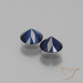 Pedras preciosas de Safira Azul-marinho natural de 1.14 ct, Redondo, VVS-VS