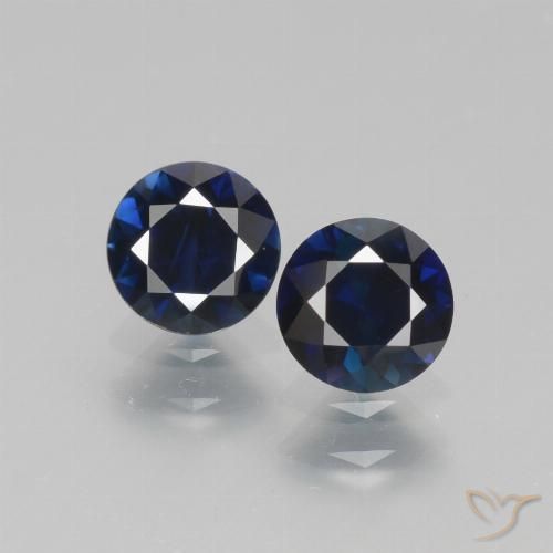 1.22ctw Natural Crepúsculo Azul Safira, Redondo, VS