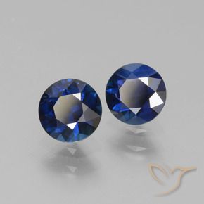 Pedras preciosas de Safira Azul-marinho natural de 1.14 ct, Redondo, VS
