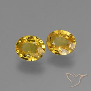 Pedras preciosas de Safira Dourado natural de 1.42 ct, oval, VVS-VS