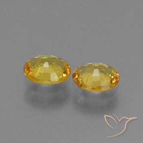 Pedras preciosas de Safira Dourado natural de 1.42 ct, oval, VVS-VS