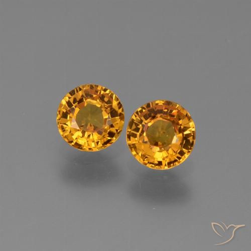 1.19ctw Natural Ouro Safira, Redondo, VS