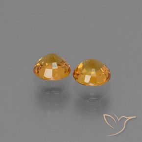 Pedras preciosas de Safira Laranja escuro-dourado natural de 1.32 ct, Redondo, VVS-VS