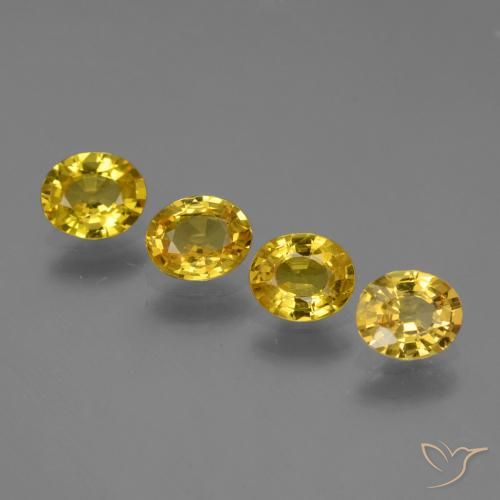 Pedras preciosas de Safira ouro amarelado natural de 2.62 ct, oval, VVS-VS