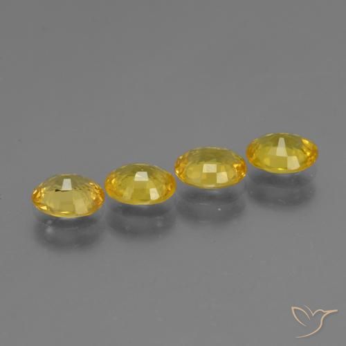 Pedras preciosas de Safira ouro amarelado natural de 2.62 ct, oval, VVS-VS