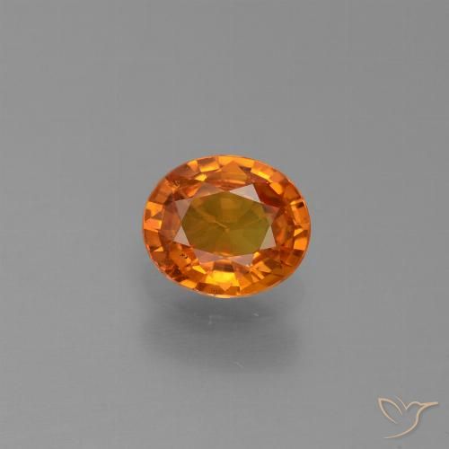 0.74ct Natural Laranja Profundo Safira, oval, VS