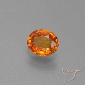 Safira Laranja Profundo Natural 0.74ct, oval, VS