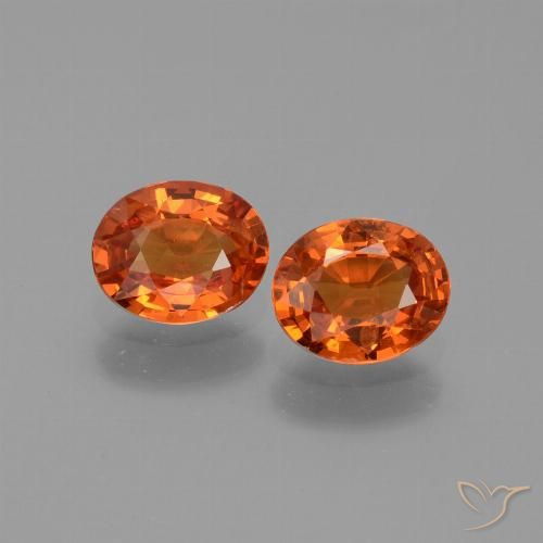 1.38ctw Natural âmbar laranja Safira, oval, VS