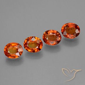 Pedras preciosas de Safira fogo laranja natural de 3.03 ct, oval, VS
