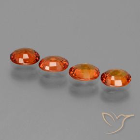 Pedras preciosas de Safira fogo laranja natural de 3.03 ct, oval, VS