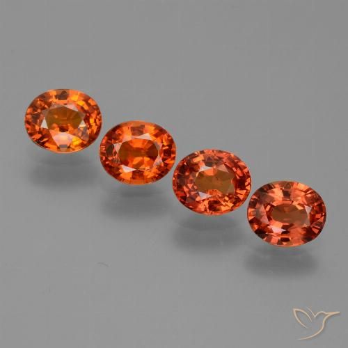 3.56ctw Natural Laranja Profundo Safira, oval, VS