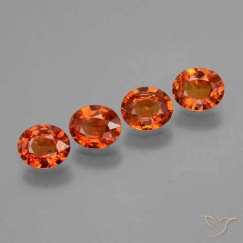 Pedras preciosas de Safira fogo laranja natural de 2.80 ct, oval, VS