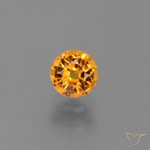 0.84ct Natural Ouro Safira, Redondo, VS