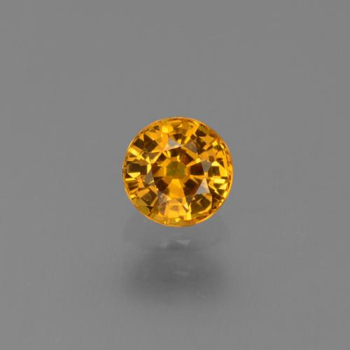 0.68ct Natural Laranja Médio Safira, Redondo, VS