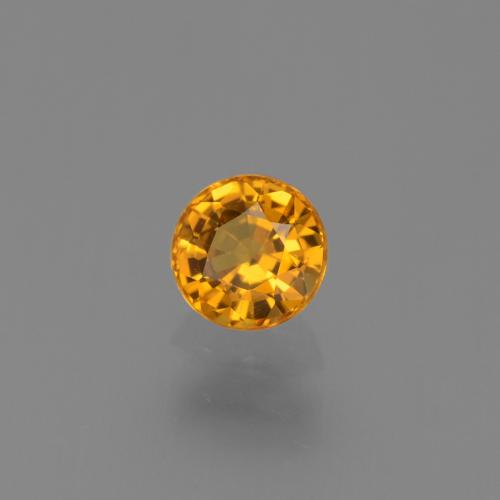 Safira Laranja Médio Natural 0.68ct, Redondo, VS