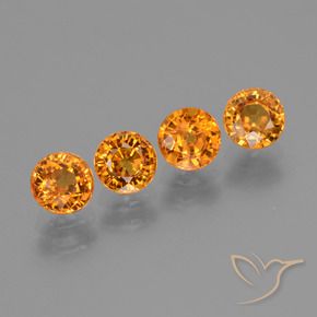 Pedras preciosas de Safira Laranja Médio natural de 2.94 ct, Redondo, VVS-VS