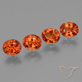 Pedras preciosas de Safira laranja avermelhado natural de 3.19 ct, oval, VS