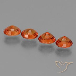 Pedras preciosas de Safira laranja avermelhado natural de 3.19 ct, oval, VS