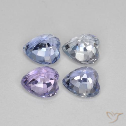 Pedras preciosas de Safira Multicolorido natural de 3.13 ct, Coração, VVS-VS