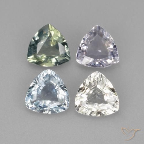 Pedras preciosas de Safira Multicolorido natural de 2.86 ct, Trilhão, VS