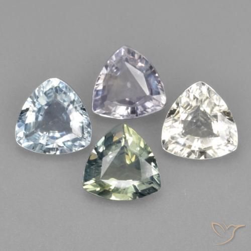Pedras preciosas de Safira Multicolorido natural de 2.86 ct, Trilhão, VS