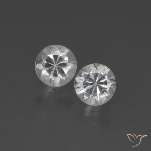 0.75ctw Natural Branco Safira, Redondo, VS