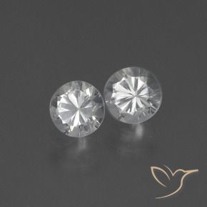 Pedras preciosas de Safira Branco claro natural de 0.78 ct, Redondo, VS