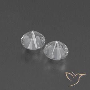 Pedras preciosas de Safira Branco claro natural de 0.78 ct, Redondo, VS