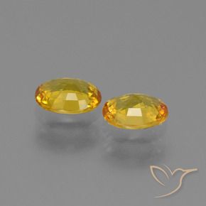 Pedras preciosas de Safira Dourado natural de 1.31 ct, oval, VS