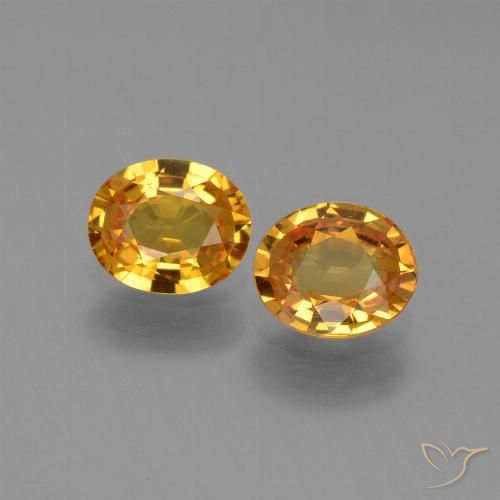 1.26ctw Natural Laranja-dourado médio Safira, oval, VVS-VS