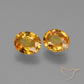 Pedras preciosas de Safira Laranja-dourado médio natural de 1.26 ct, oval, VVS-VS