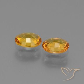 Pedras preciosas de Safira Laranja-dourado médio natural de 1.26 ct, oval, VVS-VS