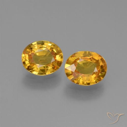 1.40ctw Natural Laranja Dourado Profundo Safira, oval, VS