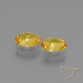Pedras preciosas de Safira Dourado natural de 1.23 ct, oval, VS