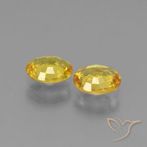 Pedras preciosas de Safira Amarelo claro mel natural de 1.30 ct, oval, VVS-VS