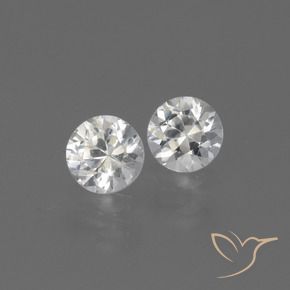Pedras preciosas de Safira Branco natural de 0.83 ct, Redondo, VVS-VS