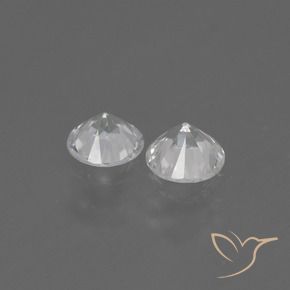 Pedras preciosas de Safira Branco natural de 0.77 ct, Redondo, VVS-VS