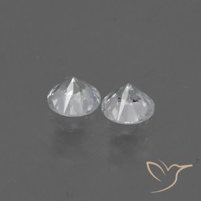 Pedras preciosas de Safira Branco natural de 0.77 ct, Redondo, VVS-VS