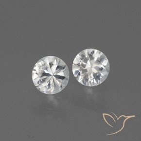Pedras preciosas de Safira Branco natural de 0.65 ct, Redondo, VVS-VS
