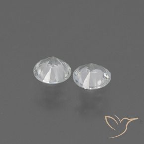 Pedras preciosas de Safira Branco natural de 0.65 ct, Redondo, VVS-VS