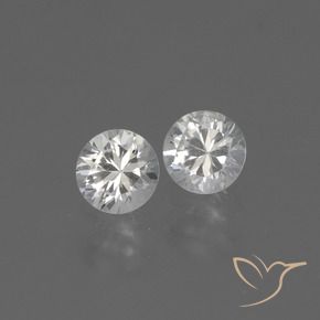 Pedras preciosas de Safira Branco natural de 0.77 ct, Redondo, VVS-VS
