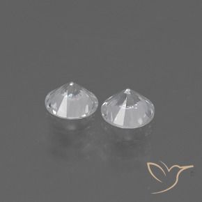 Pedras preciosas de Safira Branco natural de 0.77 ct, Redondo, VVS-VS