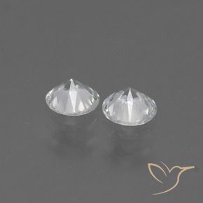 Pedras preciosas de Safira Branco natural de 0.74 ct, Redondo, VS