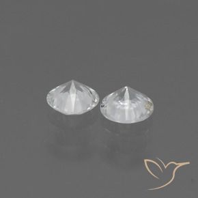 Pedras preciosas de Safira Branco natural de 0.73 ct, Redondo, VS