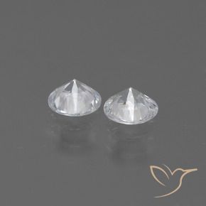 Pedras preciosas de Safira Branco natural de 0.70 ct, Redondo, VVS-VS